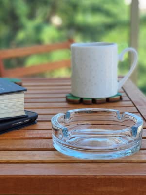 Fargus clear Glass Ashtrays for Cigarettes